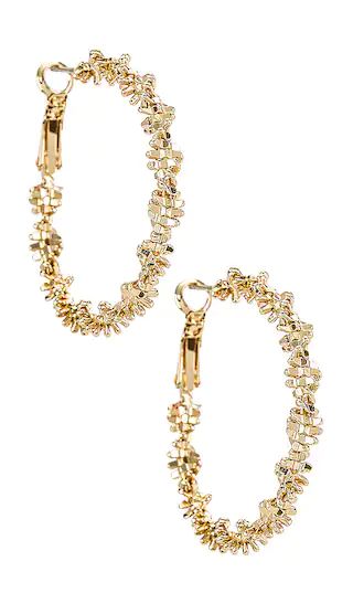 Textured Hoop Earrings in Gold | Revolve Clothing (Global)