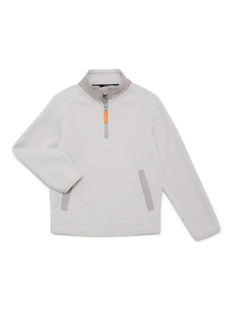 Athletic Works Boys Half Zip Microfleece Pullover, Sizes 4-18 & Husky | Walmart (US)