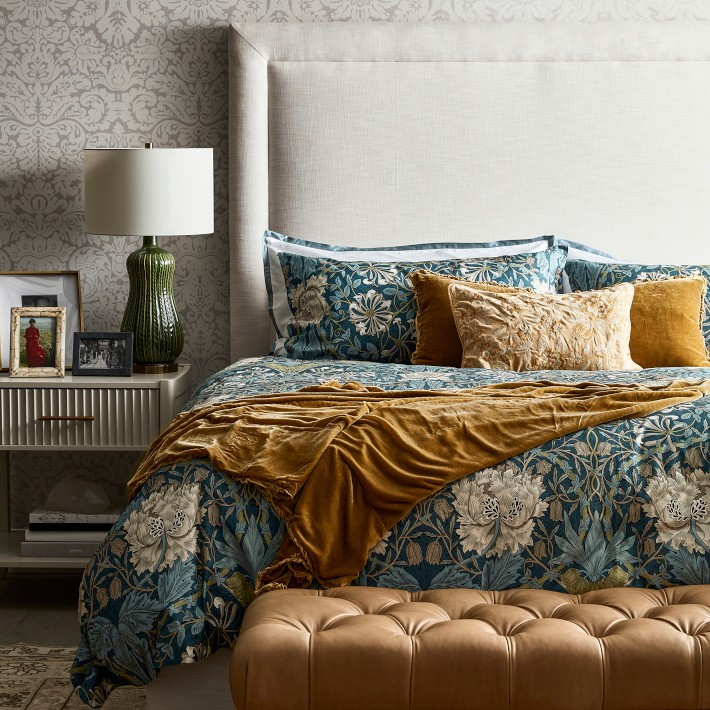 Williams Sonoma Home x Morris & Co. Honeysuckle Tulip Duvet & Shams | Williams-Sonoma