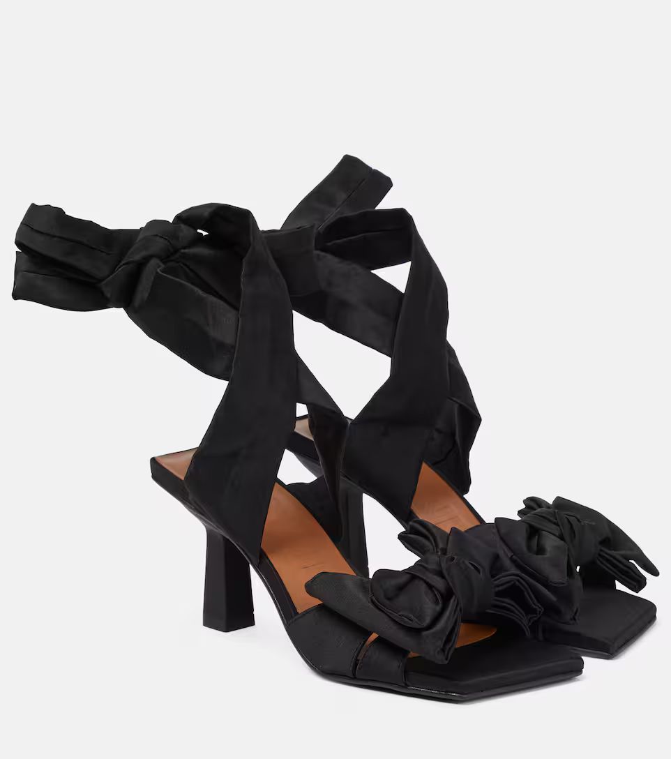 Bow-trimmed lace-up sandals | Mytheresa (US/CA)