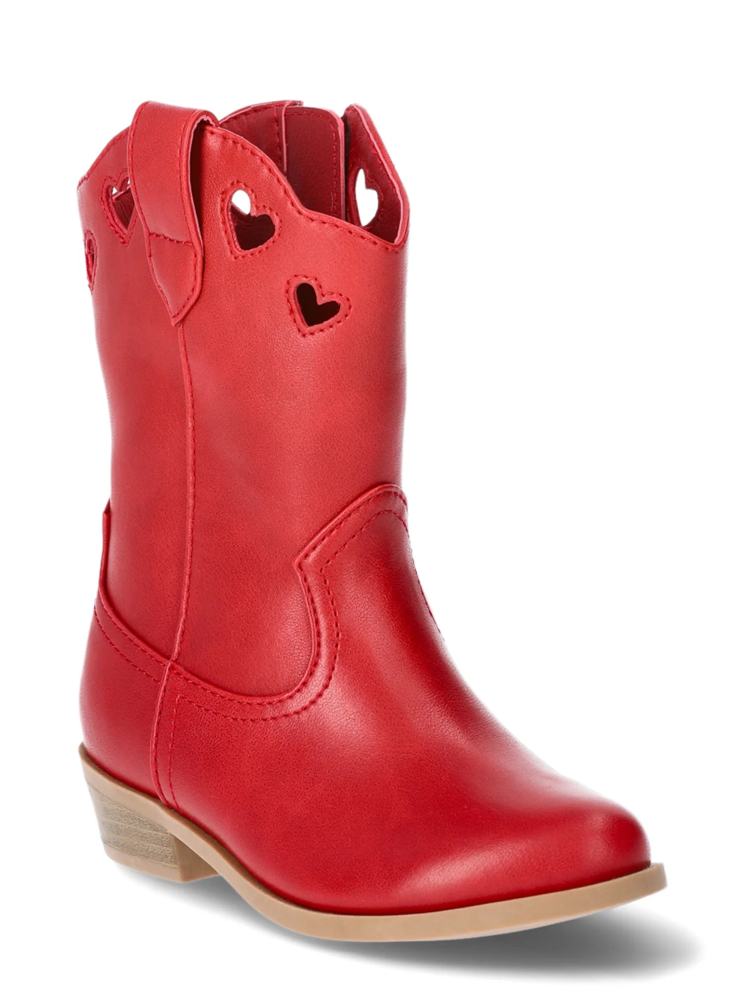 Wonder Nation Toddler Girls Fashion Heart Western Boot | Walmart (US)