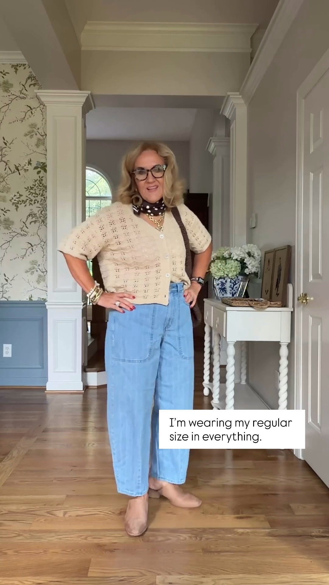 These Target finds are such a win! The barrel jeans have a subtle ticking stripe that gives them a fresh twist on classic denim, and the cardigan is incredibly soft and lightweight, perfect for layering as we head into fall. I’m wearing my regular size in everything.

💡 LTK MADE EASY
❤️ Heart = Support my posts!
🔖 Save = Get sale & restock alerts
📋 Lists = Keep favorites organized
📲 Share = Send lists and products to a friend. Hello, Christmas List!
💬 Comment = Ask me anything about what I’m wearing.:-)

#LTKootd #LTKSeasonal #LTKOver40