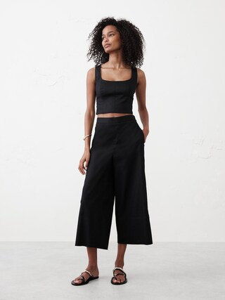 Seamed Square-Neck Denim Bustier | Banana Republic Factory