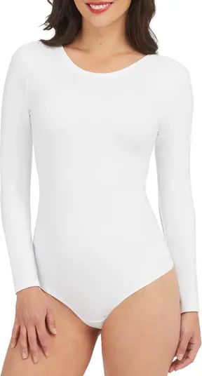 SPANX® Long Sleeve Scoop Neck Bodysuit | Nordstrom | Nordstrom