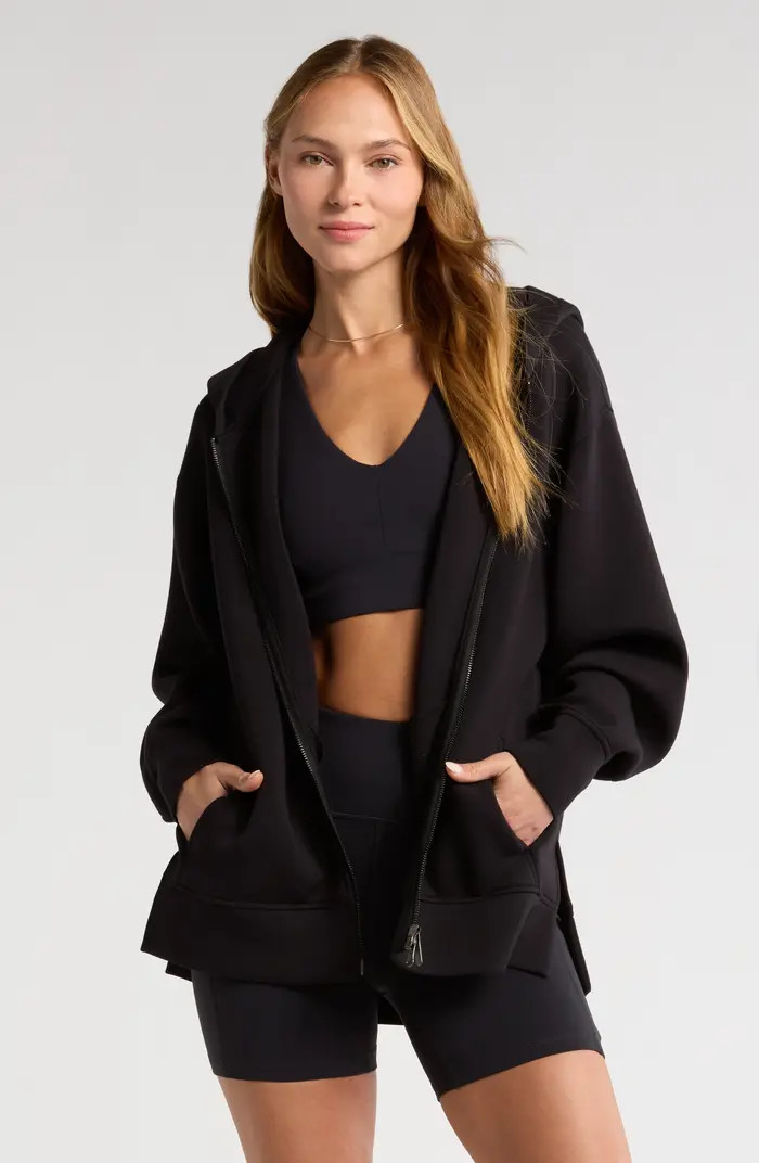 Relaxed Fit High-Low Zip Hoodie | Nordstrom