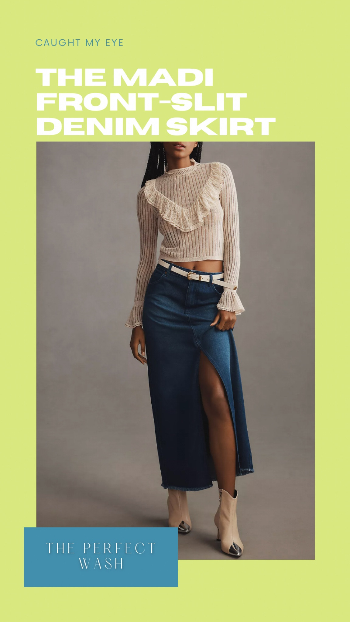 Denim skirts are all the rage, but I’ve been on a lookout for one that is flattering, without looking too tight or too bulky, and with a slit so walking isn’t a challenge. WINNER WINNER! Here she is! 

#LTKSeasonal #LTKstyletip