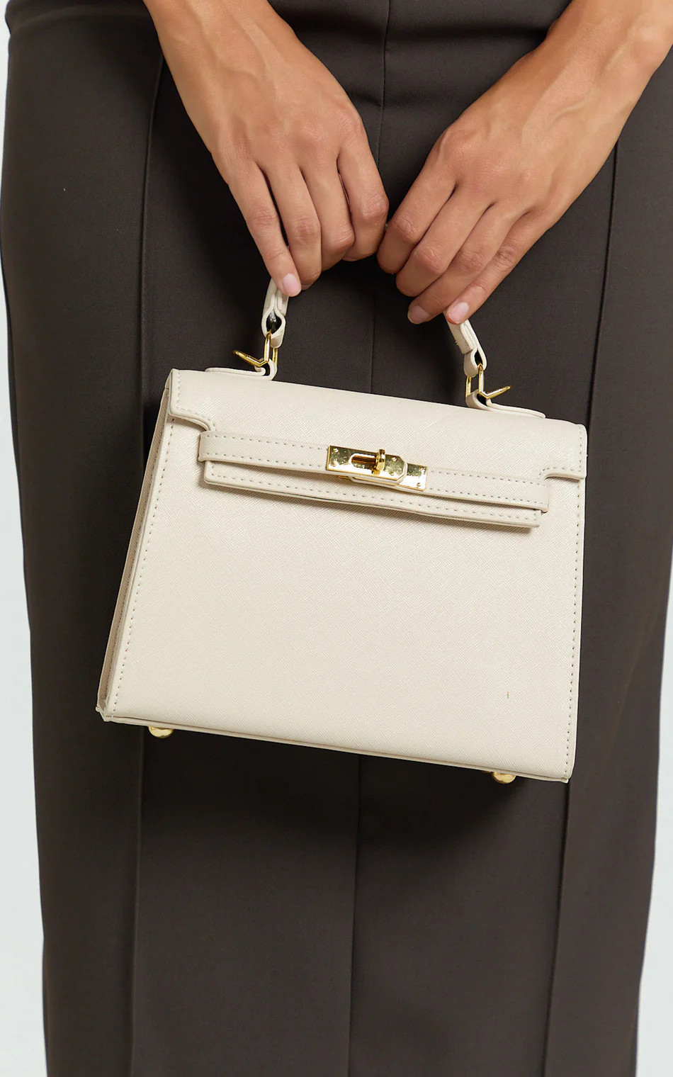 Hera Bag - Top Handle Crossbody Bag in Bone | Showpo (US, UK & Europe)