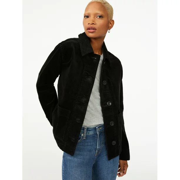 Free Assembly Women's Corduroy Chore Jacket | Walmart (US)