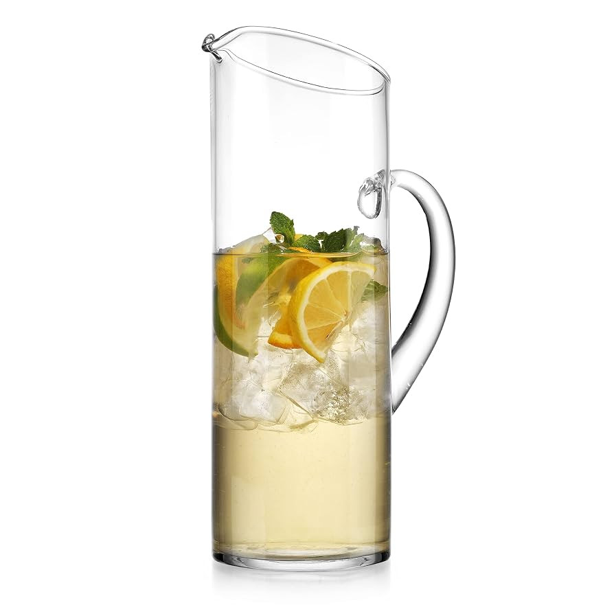 Glass Water Pitcher with Spout – Elegant Serving Carafe for Water, Juice, Sangria, Lemonade, an... | Amazon (US)