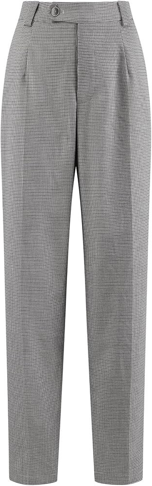 Hobemty Women's Plaid Work Pant Vintage Houndstooth Tartan Straight Long Trousers | Amazon (US)