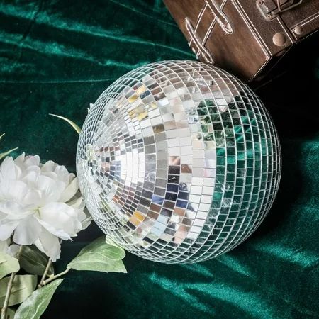 BalsaCircle Silver 16-Inch Large Mirror Disco Balls Hanging Glass Party Christmas Ornaments Wedding  | Walmart (US)