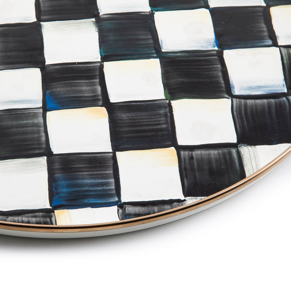 Courtly Check Round Tray | MacKenzie-Childs