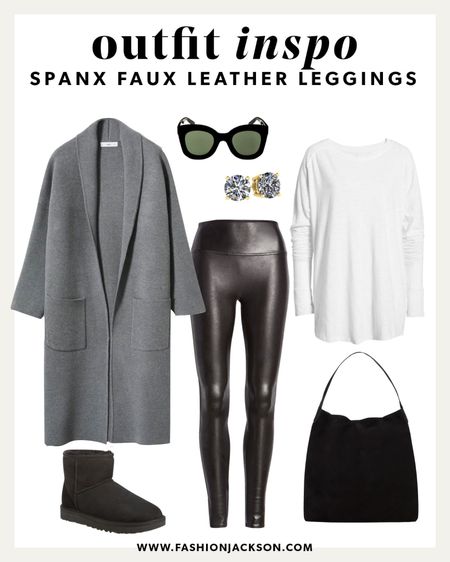 Spanx faux leather legging outfit inspo #winterfashion #leatherleggings #winteroutfit #uggs #casualoutfit #weekendoutfit #mango #coatigan #fashionjackson

#LTKunder50 #LTKunder100 #LTKstyletip