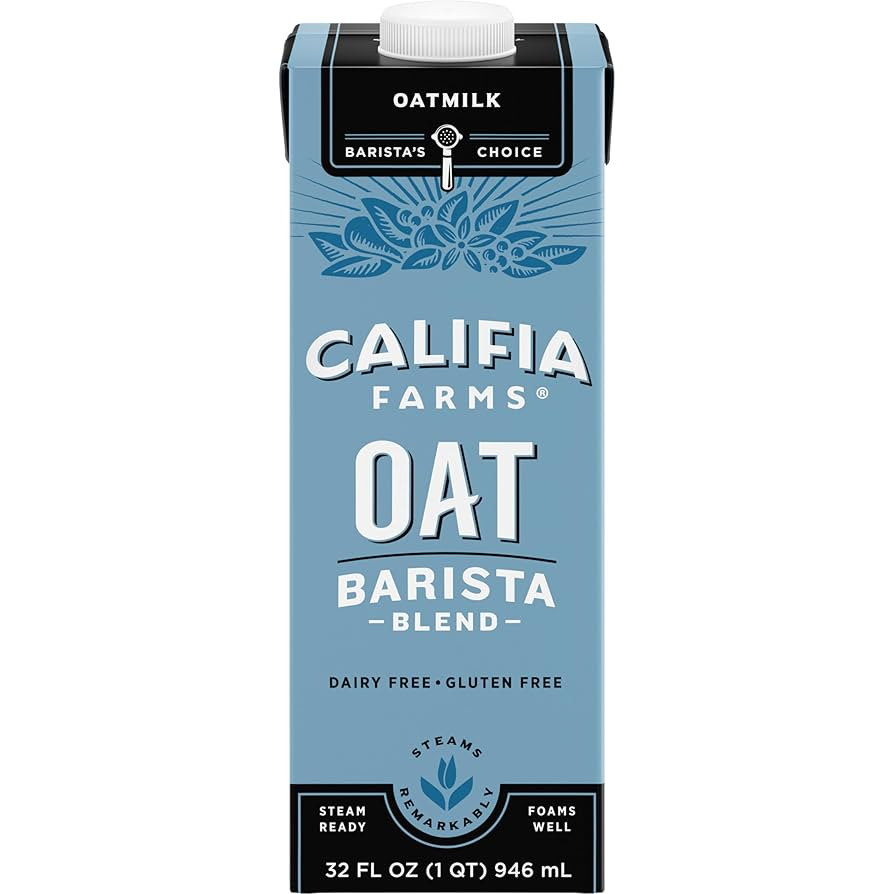 Califia Farms - Oat Barista Blend Oat Milk, 32 Oz, Dairy Free, Vegan, Plant Based, Gluten Free, N... | Amazon (US)