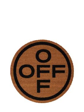 Off-White - Off circle doormat - Brown/Black | Luisaviaroma | Luisaviaroma