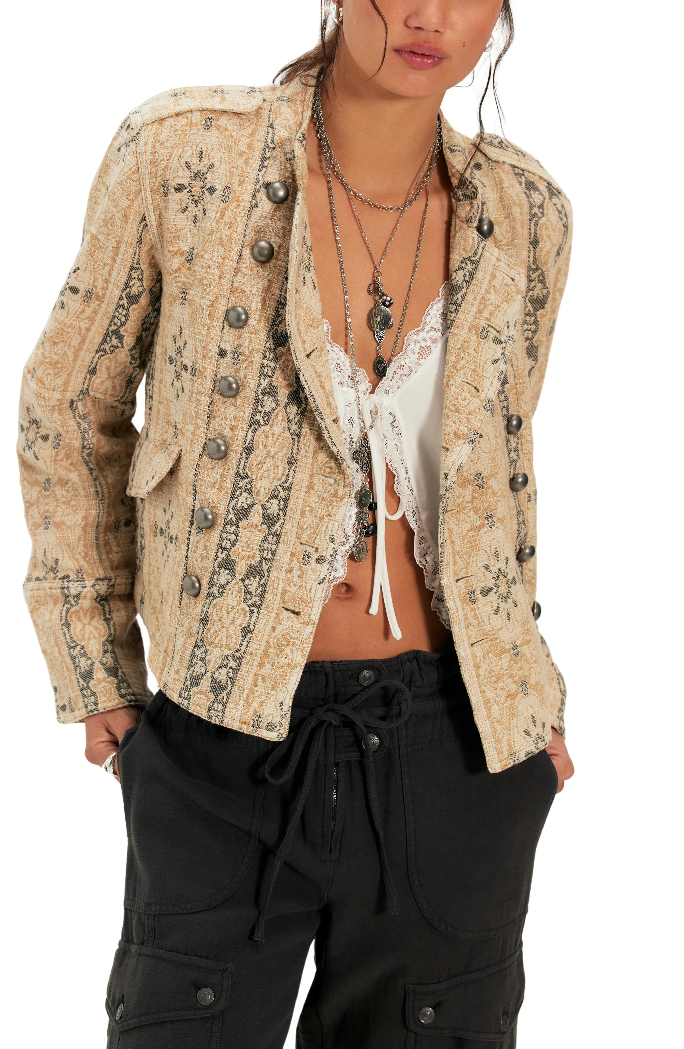Free People Lotty Jacquard Jacket (Women) | Nordstrom | Nordstrom