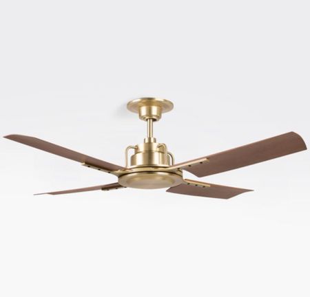 Wood and brass gold ceiling fan

#LTKhome