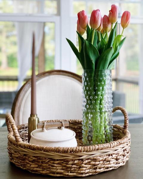 Chunky Seagrass Woven Serving Tray Beige - Threshold™ | Target