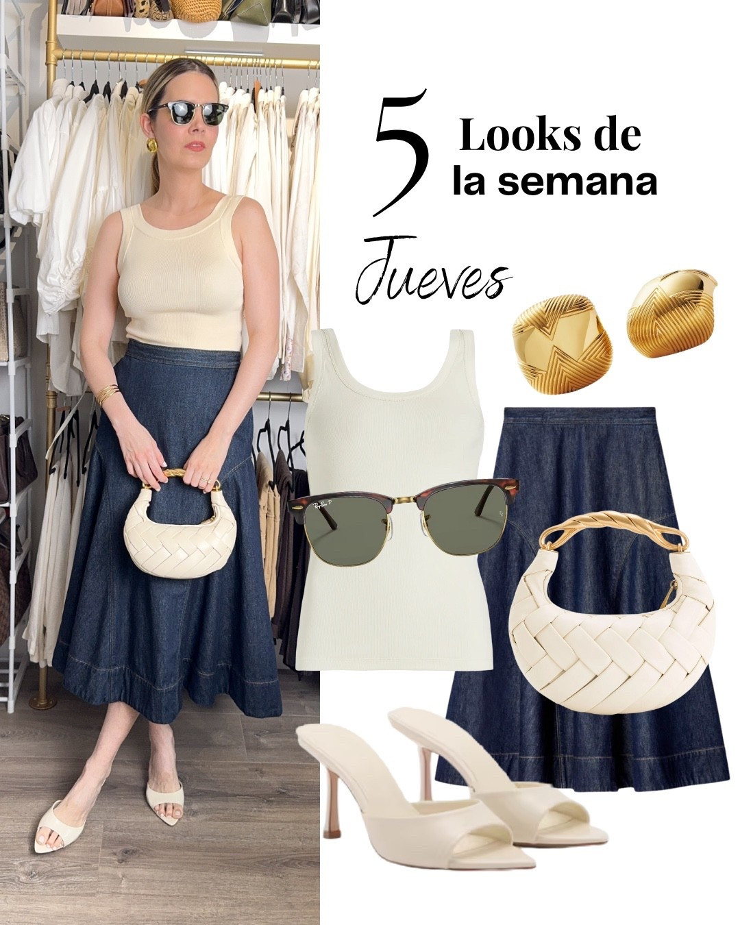 Jueves look / denim skirt + tank

#LTKStyleTip #LTKSeasonal