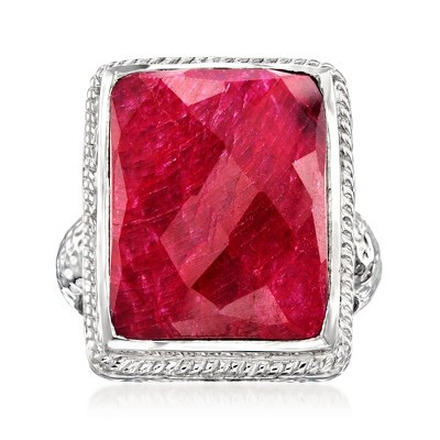 Ross-Simons 17.00 Carat Ruby Ring in Sterling Silver Size 7 | Target