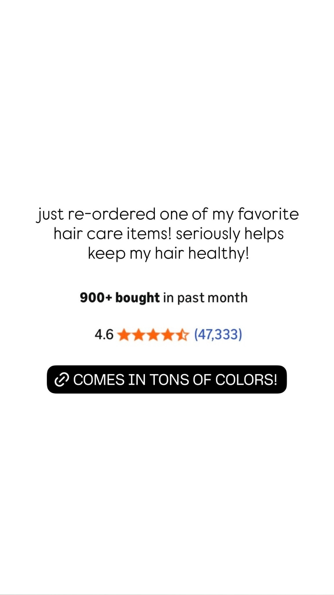just re-ordered one of my favorite hair care items! seriously helps keep my hair healthy!