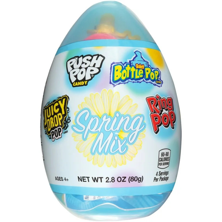 Lollipop Easter Egg Mix with Ring Pop, Push Pop, Juicy Drop Pop and Baby Bottle Pop, 2.8 oz | Walmart (US)