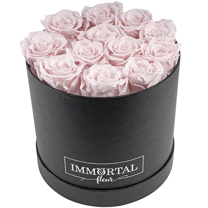 Immortal Fleur Preserved Roses | Fresh Real Flowers Arranged In Elegant Round Box | Last Over a Y... | Amazon (US)