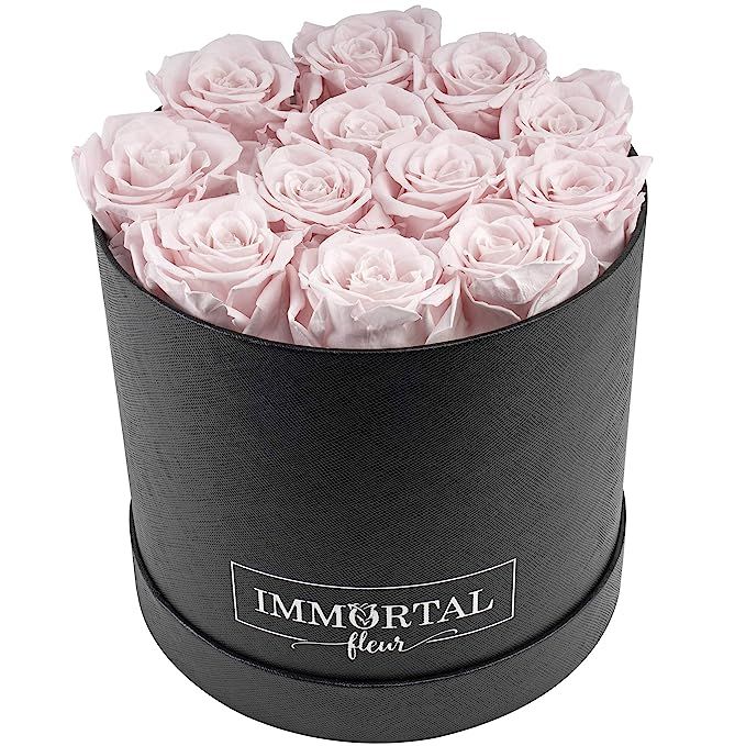 Immortal Fleur Preserved Roses | Fresh Real Flowers Arranged In Elegant Round Box | Last Over a Y... | Amazon (US)