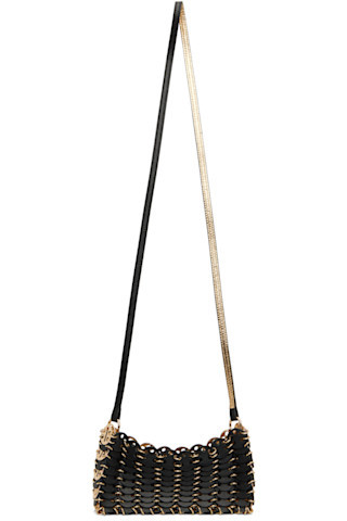 Rabanne - Black & Gold 1969 Nano Flip Reversible Bag | SSENSE