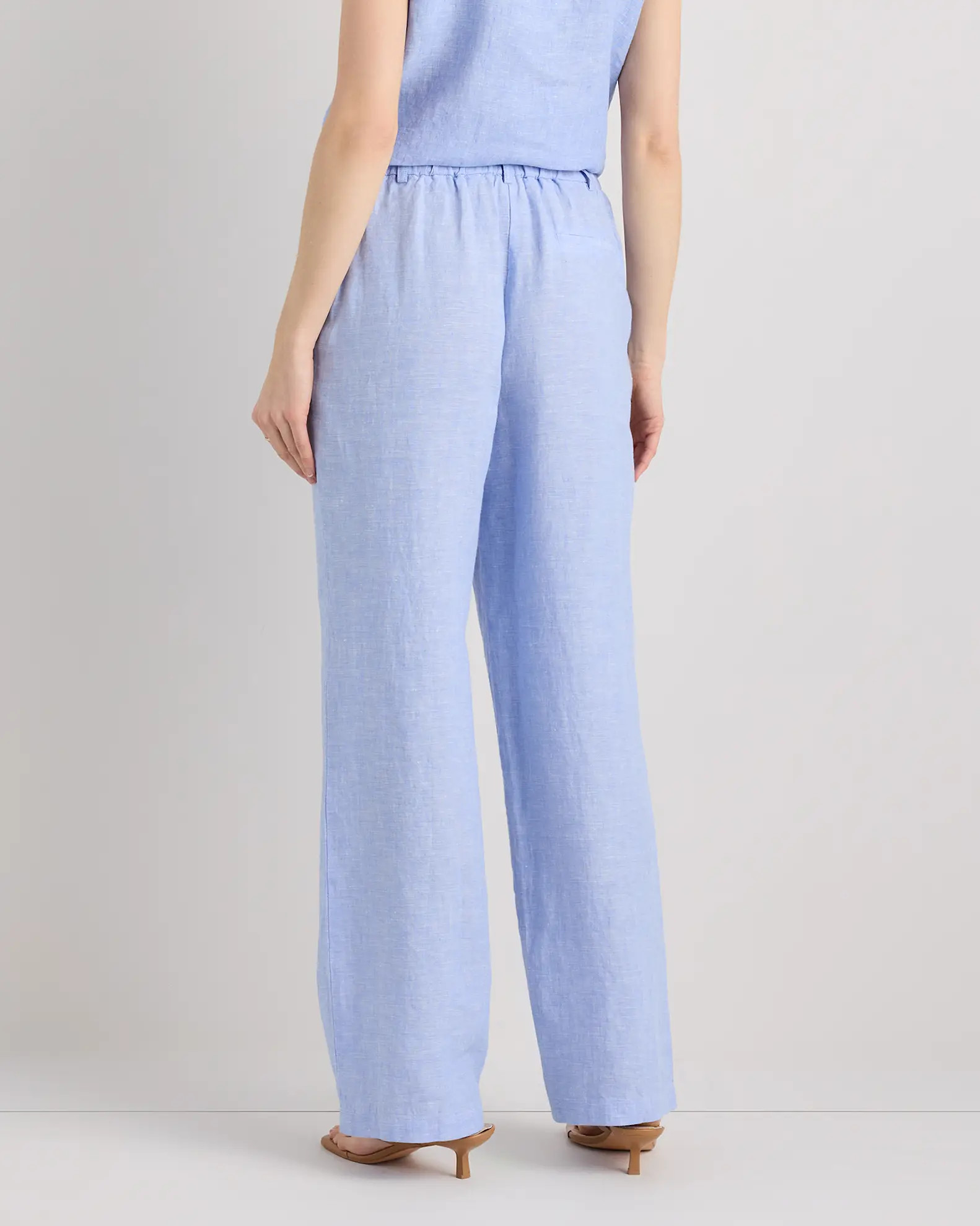 100% European Linen Pleated Trouser in French Blue | Quince