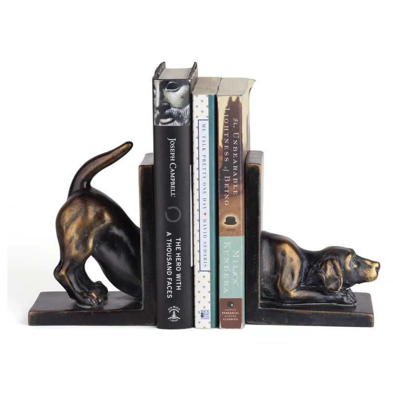 Nolley Traditional Resin Non-Skid Bookends (Set of 2) | Wayfair North America