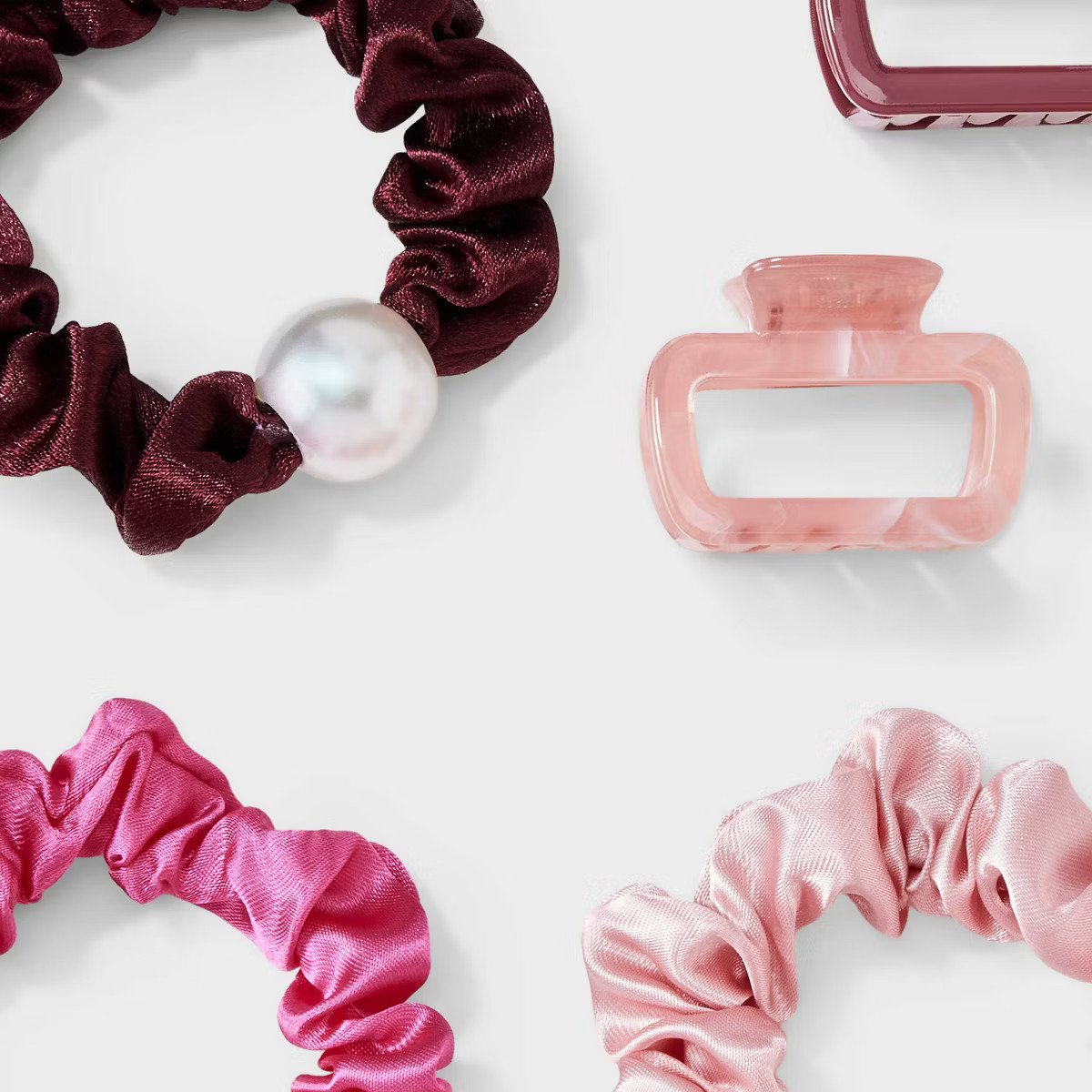 Claw Hair Clip and Hair Twister Set 5 pc - A New Day™ Pink | Target