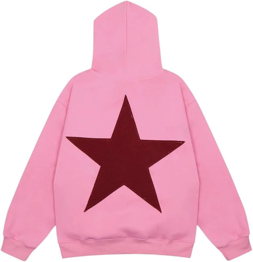 Aelfric Eden Mens Star Oversized Hoodie Print Streetwear Casual hoodies y2k Hooded Sweatshirt | Amazon (US)