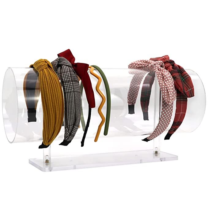 Clear Acrylic Horizontal Headband Hairband Holder Display Organizer Jewelry Display Stand | Amazon (US)