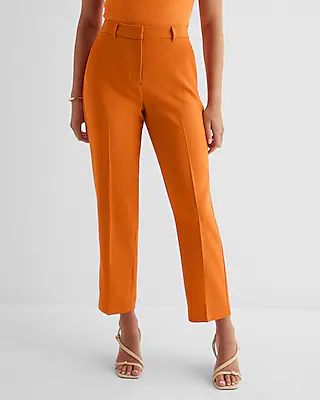 Editor High Waisted Twill Straight Ankle Pant | Express