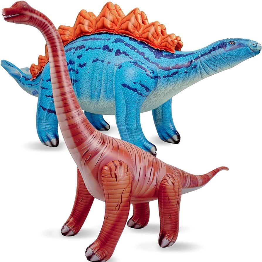 Large inflatable dinosaur toys Dinosaur birthday party decorations Blow up dinosaur balloons Dino... | Amazon (US)