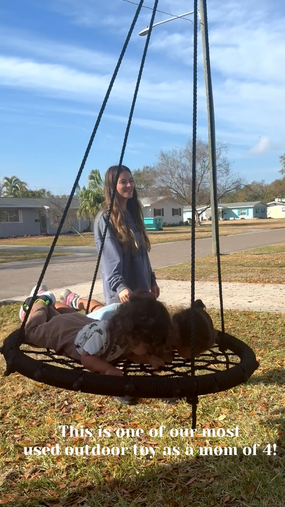 This rope outdoor swing is one of our most outdoor toys as a mom of 4! We use this swing every morning, afternoon and evening. It’s moved two houses and sustained 4 kids! 
Mom of four, outdoor toys, kids toys, gift idea for kids, birthday gift, Amazon swing 
#giftguide
#birthdaypresentidea 
#kidsoutdoortoys

#LTKHome #LTKKids #LTKmomlife