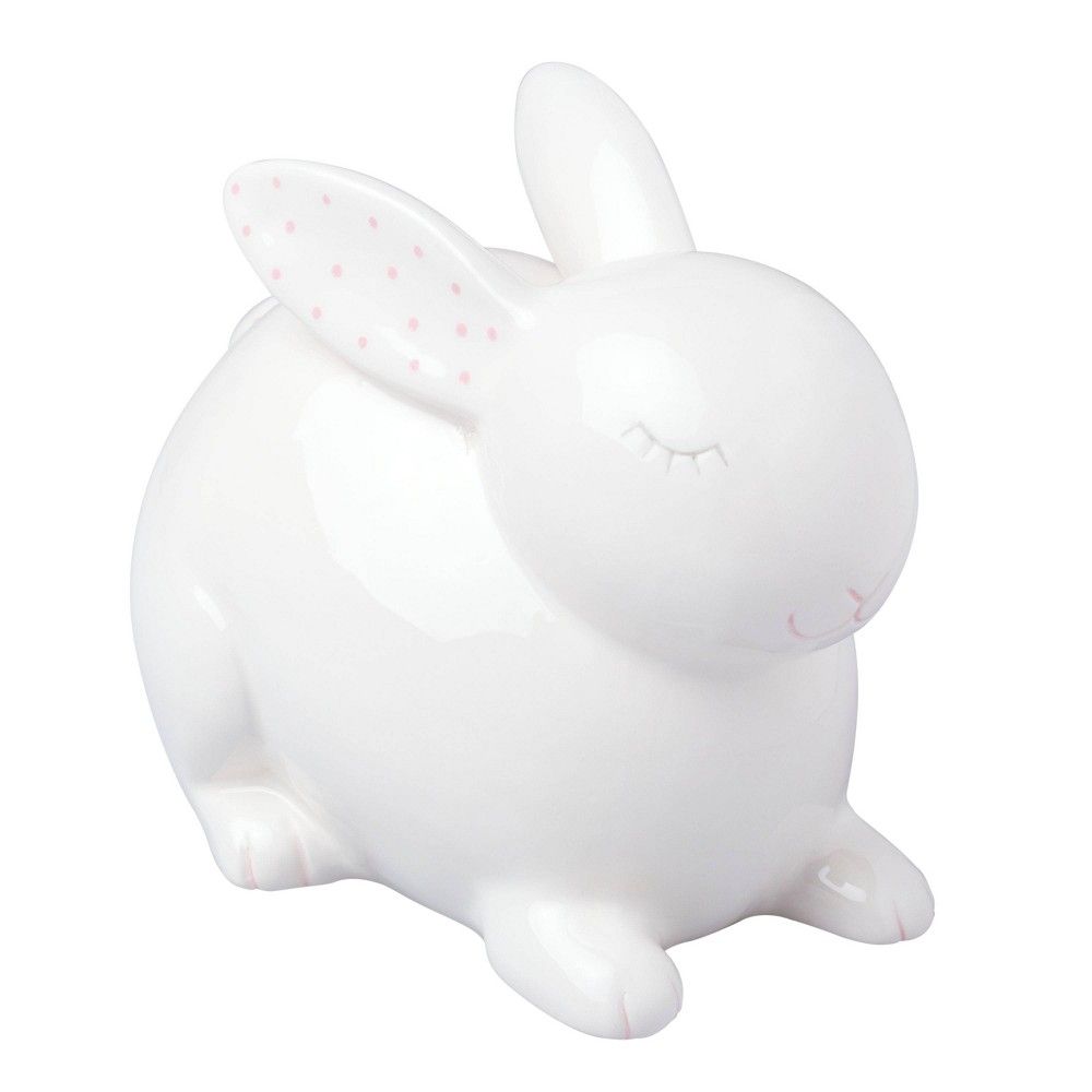 Pearhead Ceramic Bunny Bank - White | Target