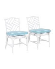 set of 2 alie rattan dining chairs with cushion | TJ Maxx