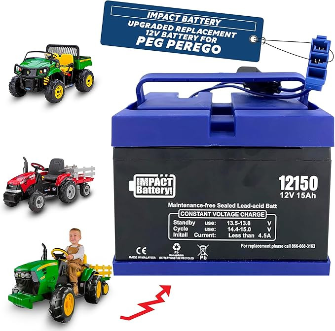 Impact Battery-Upgraded Replacement 12 V Battery for Peg Perego John Deere Tractor Ride-on Toy | ... | Amazon (US)
