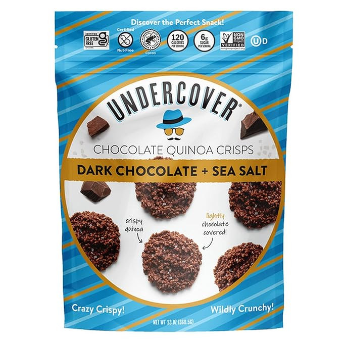 UNDERCOVER Chocolate Quinoa Crisps Dark Chocolate + Sea Salt 13 Ounce (Pack of 1) | Amazon (US)