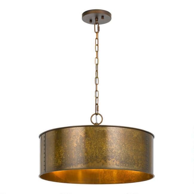 Distressed Bronze Patina 3 Light Winta Pendant Lamp | World Market