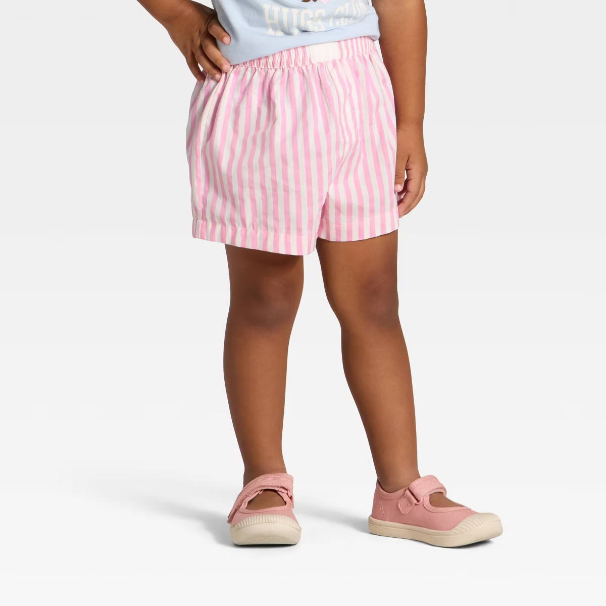 Grayson Mini Toddler Girls' Striped Shorts - Pink 4T | Target
