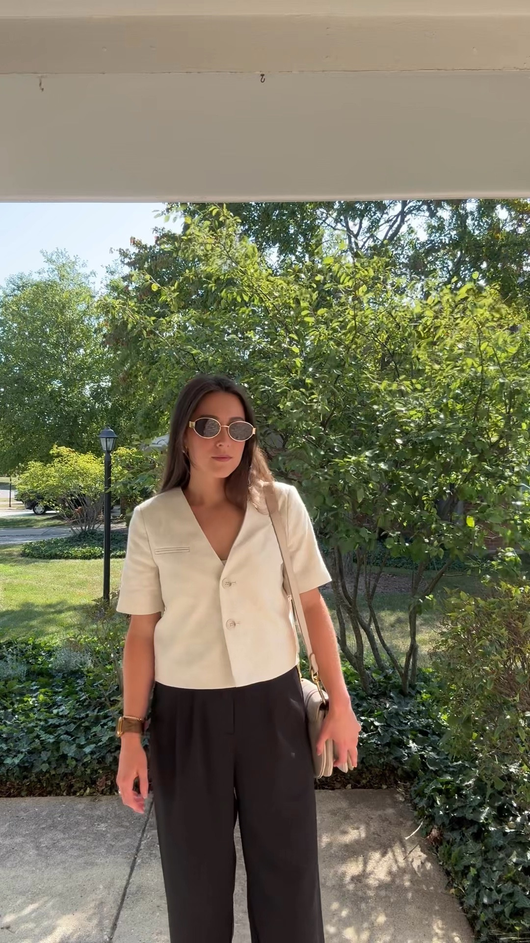 It is still HOT 🥵 in the Chi area! Has it cooled down where you live?

I like this outfit for work because it still looks professional but the trousers are still super breathable in the warm weather!

Let me know in the comments what you are wearing to work these last few weeks of summer!

As always, comment “SHOP” for the link to this look or visit my LTK!

Don’t forget to follow me @courtscatwalk 

#workootd #summerworkoutfits #officefashion #fashionblogger #style #ootd #ootdfashion #summeroutfits #trouseroutfit #trouseroutfits

#LTKSeasonal #LTKVideo #LTKWorkwear