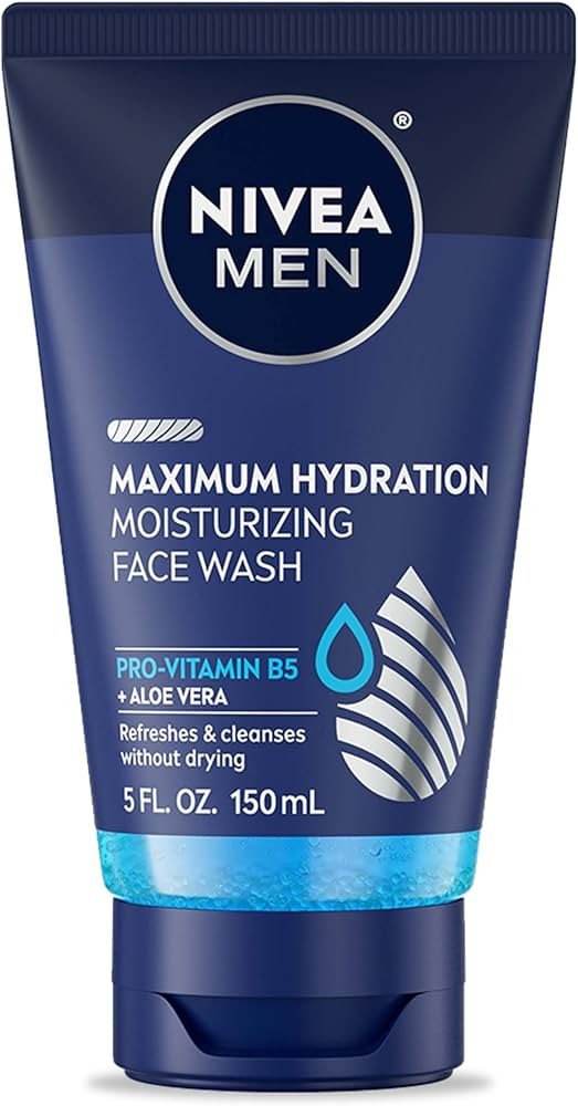 NIVEA MEN Maximum Hydration Moisturizing Face Wash with Aloe Vera, 5 Fl Oz Tube | Amazon (US)