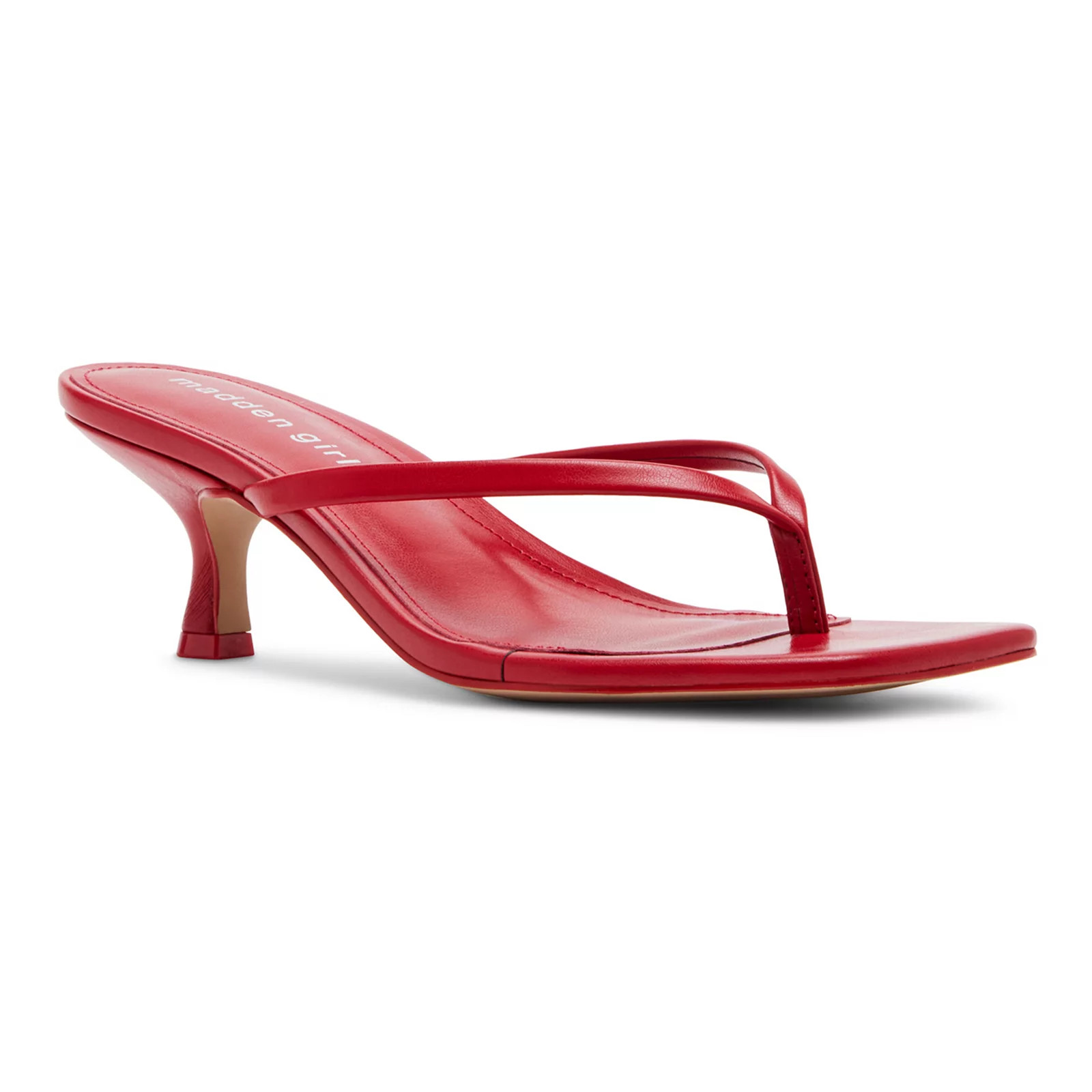 madden girl Charlene Women's Kitten Heel Sandals, Size: 8, Red | Kohl's