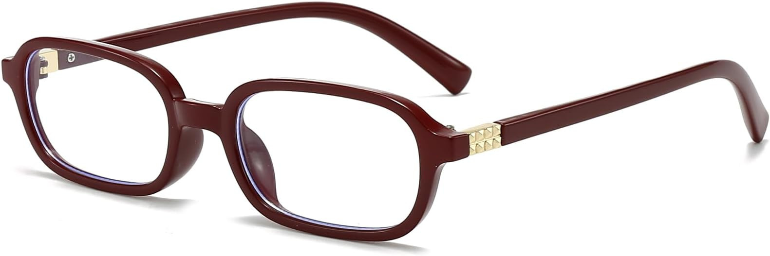 Retro Rectangle Glasses for Women Men Small Square Blue Light Blocking Glasses Vintage Eyeglasses | Amazon (US)