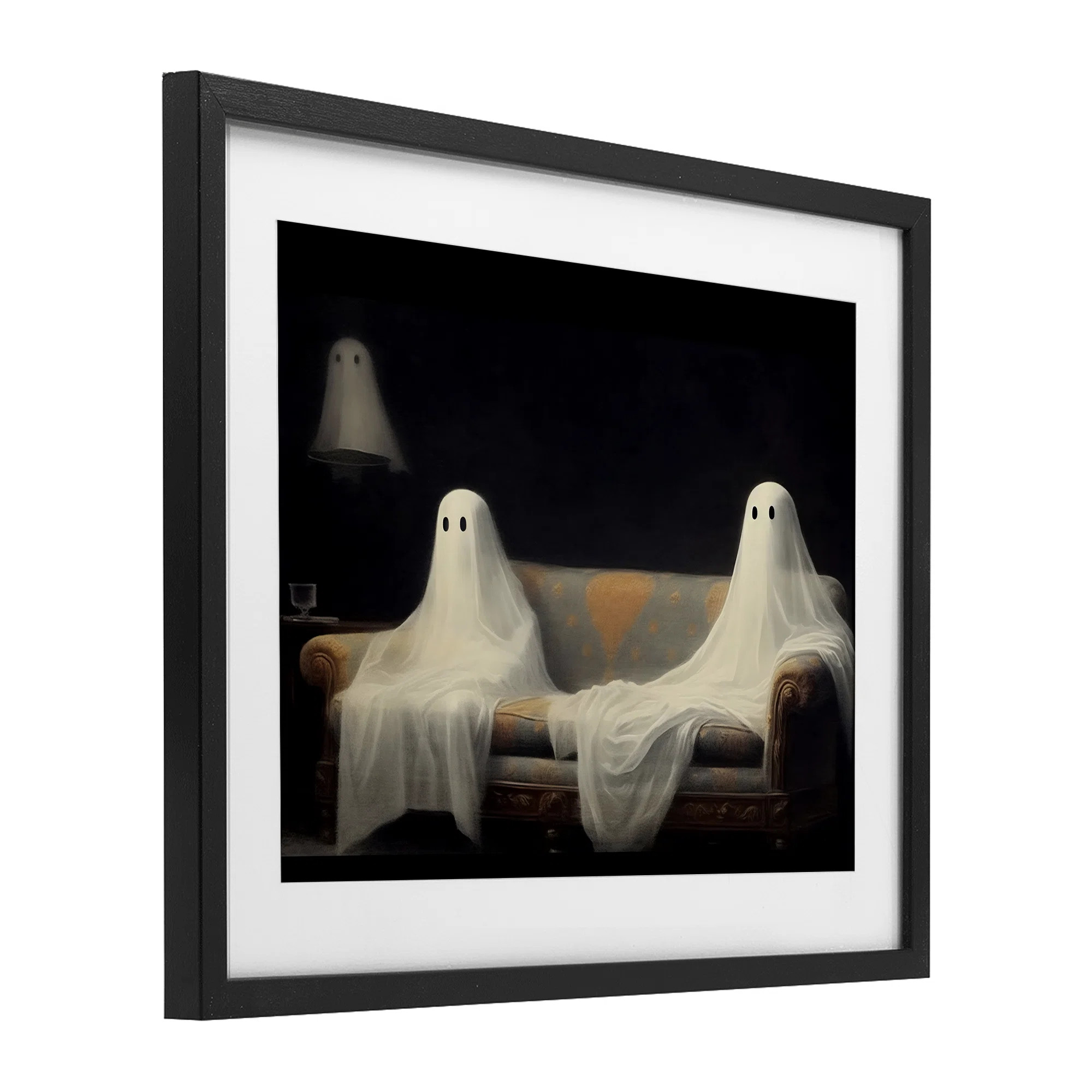 Spooky Couch Ghosts Framed Print Under Glass, design by LSR Design Studio | Wayfair North America