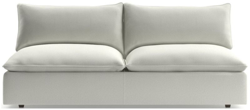 Lotus Deep Modular Armless Low Loveseat + Reviews | Crate & Barrel | Crate & Barrel