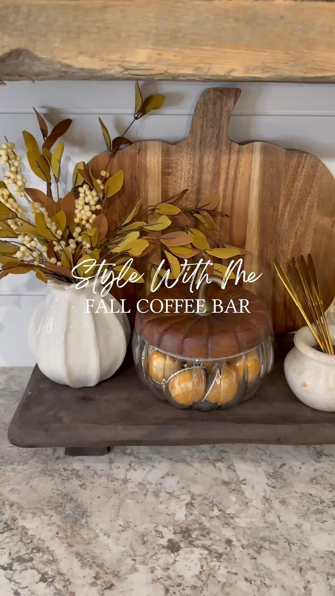 Fall Coffee Bar Styling
Follow @farmtotablecreations on Instagram for more cozy home styling ideas and finds.

I put together this warm and inviting coffee bar . 🍂☕ It’s the perfect little corner for slow mornings, seasonal sips, and cozy fall vibes.

#coffeeBar #coffeestation #fallkitchen #fallhomedecor #kitchendecor #openshelves #nespresso #kitchenstyling #kitchenorganization #kitchenstorage #coffeelover #fallcoffee #wayfairfinds #fallstyling #homedecorideas #seasonaldecor #coffeebarstyling #coffeebarideas #kitcheninspo #cozykitchen #kitchenvibes #smallspacesolutions #kitchencorner #falldecor

#LTKHome #LTKSaleAlert #LTKSeasonal #LTKHome #LTKSeasonal #LTKSaleAlert